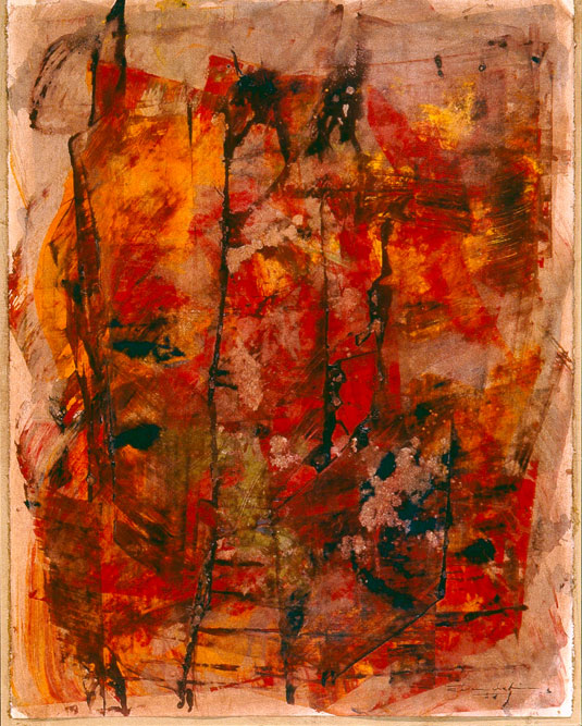 <strong>Sans titre</strong><BR>1963<BR>Gouache sur papier<BR>66,2 x 52,1 cm<BR>Photo : Musée national des beaux-arts du Québec<BR><br><br>© Succession Charles Daudelin /SODRAC