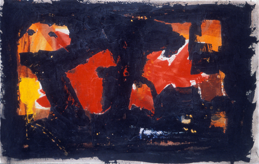 <strong>Sans titre</strong><BR>1962<BR>Huile sur papier marouflé sur masonite<BR>31,7 x 50,2 cm<BR>Photo : MACM<BR><br><br>© Succession Charles Daudelin /SODRAC