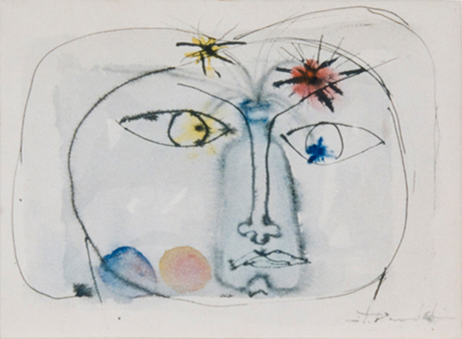 <strong>Sans titre</strong><BR>1947<BR>Aquarelle et encre<BR>22,7 x 30,4 cm<BR>Photo : Musée national des beaux-arts du Québec<BR><br><br>© Succession Charles Daudelin /SODRAC