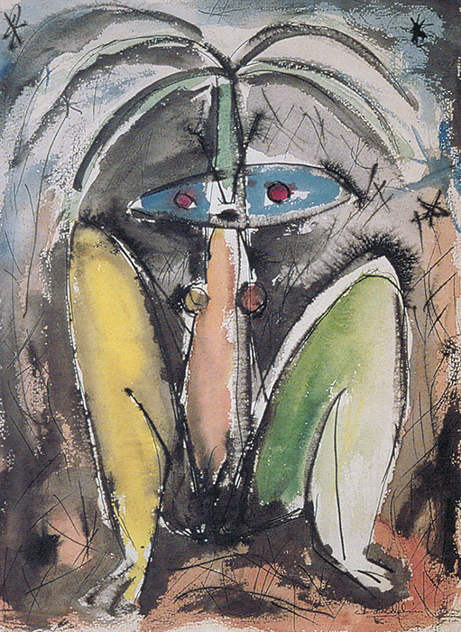 <strong><i>Sans titre</i></strong><BR>1947<BR>Aquarelle et encre<BR>21,7 x 24 cm<BR><i></i><BR><BR><br><h9 style='font-size:.8em'>Photo : Musée national des beaux-arts du Québec<br>1/1</h9><BR><br><br><h9 style='font-size:.8em'>© Succession Charles Daudelin /COVA-DAAV