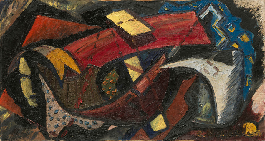 <strong><i>Sans titre</i></strong><BR>1944<BR>Huile sur toile<BR>32.5 x 60.0 cm<BR><i></i><BR><BR><br><h9 style='font-size:.8em'>Photo : Vancouver Art Gallery: Rachel Topham<br>1/1</h9><BR><br><br><h9 style='font-size:.8em'>© Succession Charles Daudelin /COVA-DAAV