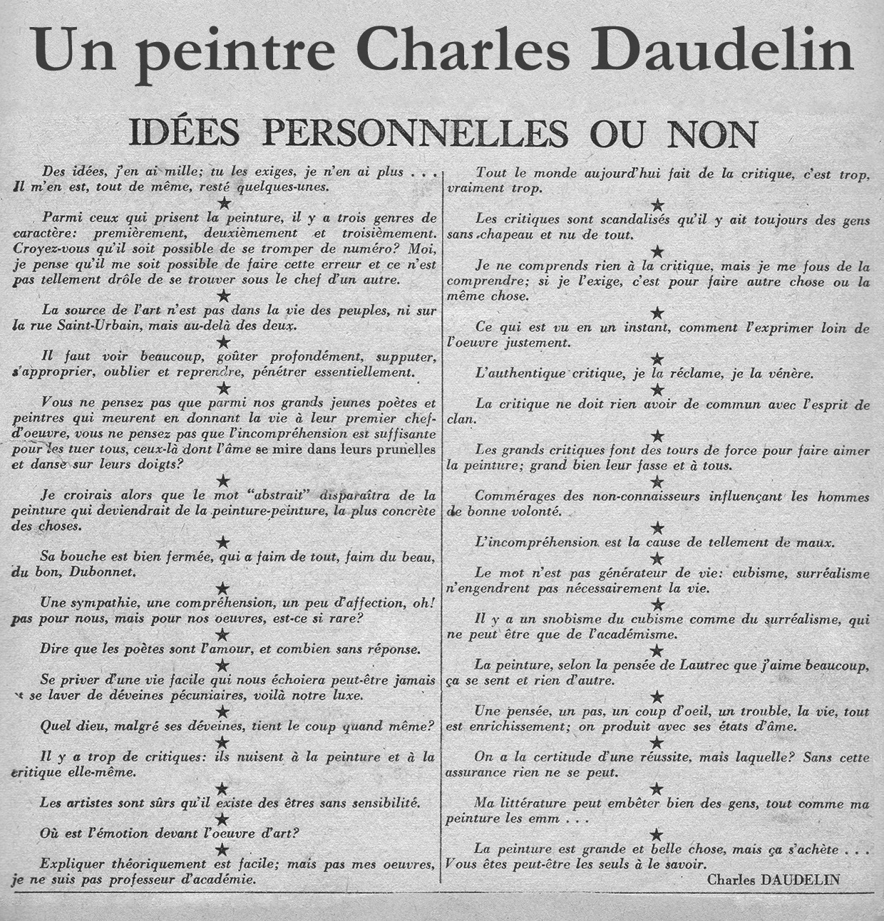 <strong>Pour en apprendre un peu plus</strong><BR>1943<BR><br><BR><i>Paru dans LE JOUR du 11 décembre 1943</i><BR><BR><br><br>© Succession Charles Daudelin /COVA-DAAV