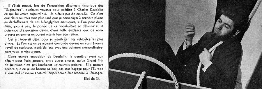 <strong>Carton d'invitation de l’exposition chez Madame Lespérance</strong><BR>1946<BR><BR><BR><BR><br><br>© Succession Charles Daudelin /COVA-DAAV