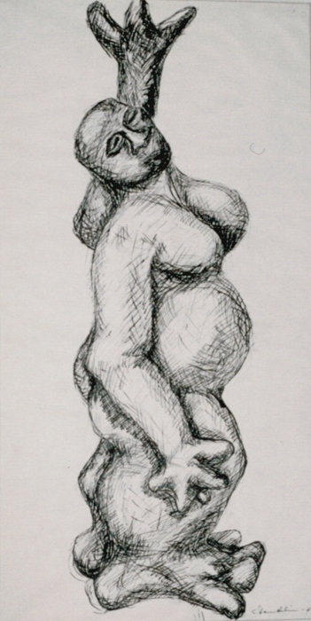 <strong><i>Judith</i></strong><BR>1946<BR>encre sur papier<BR>57 x 30 cm<BR><i></i><BR><BR><br><h9 style='font-size:.8em'>Photo : MNBAQ : Dominique Potvin<br>1/1</h9><BR><br><br><h9 style='font-size:.8em'>© Succession Charles Daudelin /COVA-DAAV