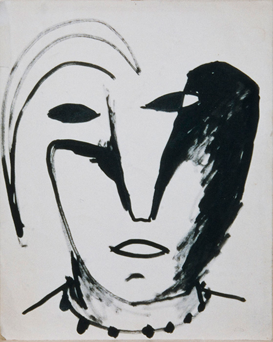 <strong>Sans titre</strong><BR>1950<BR>Encre sur papier<BR>35 x 23 cm<BR>Photo : Musée national des beaux-arts du Québec<BR><br><br>© Succession Charles Daudelin /SODRAC