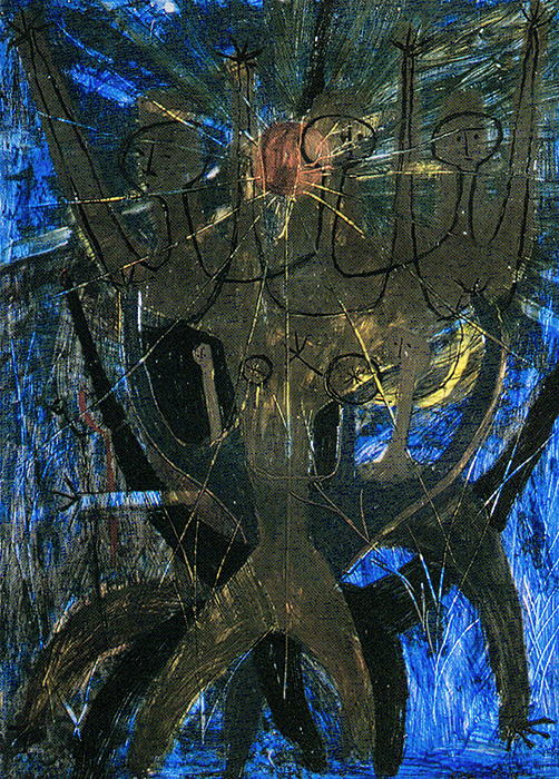 <strong><i>Liberté</i></strong><BR>1958<BR>Huile sur masonite<BR>51 x 37 cm<BR><i></i><BR><BR><br><h9 style='font-size:.8em'>Photo : Musée national des beaux-arts du Québec<br>1/1</h9><BR><br><br><h9 style='font-size:.8em'>© Succession Charles Daudelin /COVA-DAAV