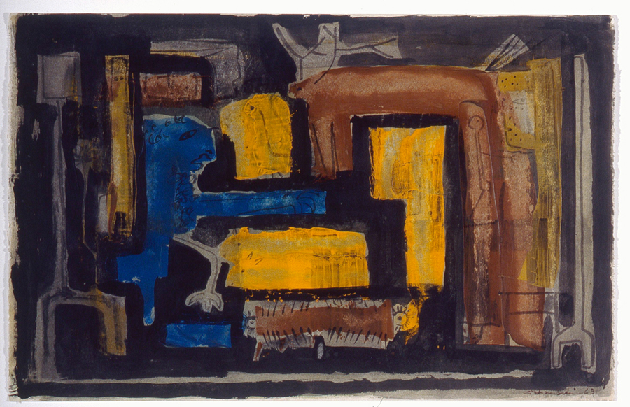 <strong><i>Sans titre</i></strong><BR>1963<BR>Gouache sur papier<BR>33 x 52 cm<BR><i></i><BR><BR><br><h9 style='font-size:.8em'>Photo : Musée national des beaux-arts du Québec<br>1/1</h9><BR><br><br><h9 style='font-size:.8em'>© Succession Charles Daudelin /COVA-DAAV