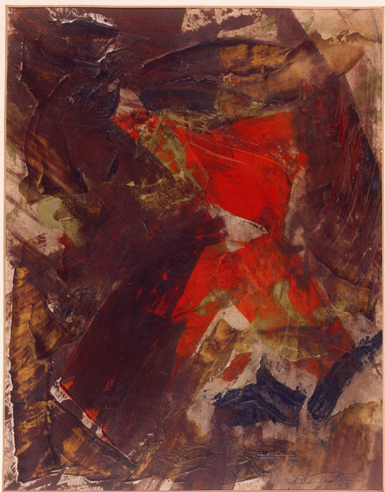 <strong><i>Sans titre</i></strong><BR>1963<BR>Gouache sur papier<BR>33,3 x 26,2 cm<BR><i></i><BR><BR><br><h9 style='font-size:.8em'>Photo : Musée national des beaux-arts du Québec<br>1/1</h9><BR><br><br><h9 style='font-size:.8em'>© Succession Charles Daudelin /SODRAC