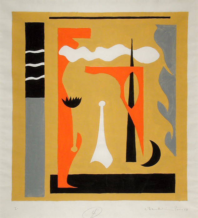 <strong>Sans titre no. 2</strong><BR>1948<BR>Gouache sur papier<BR>32 x 29 cm<BR>Photo : MACM<BR><br><br>© Succession Charles Daudelin /COVA-DAAV
