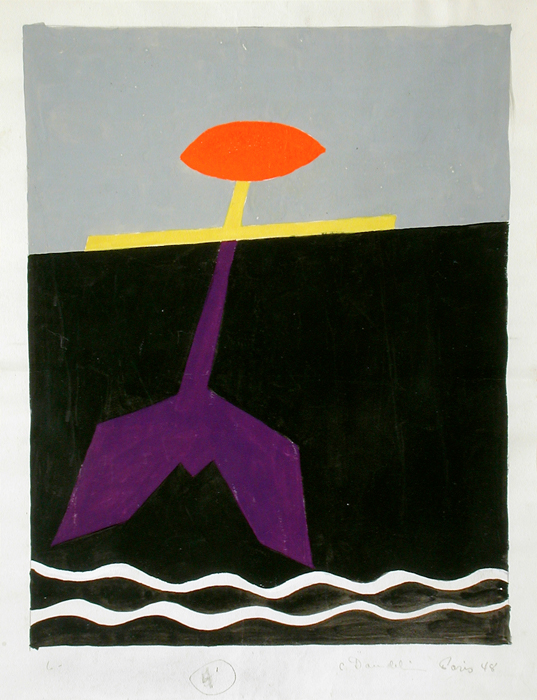 <strong>Sans titre no. 6</strong><BR>1948<BR>Gouache sur papier<BR>27,5 x 21,5 cm<BR>Photo : MACM<BR><br><br>© Succession Charles Daudelin /COVA-DAAV