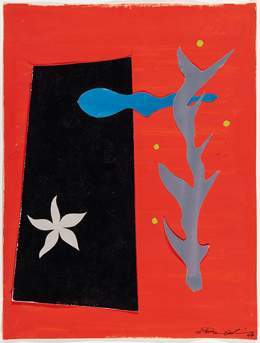 <strong>Sans titre</strong><BR>1947<BR>Gouache et collage sur papier<BR>30,5 x 23,1 cm<BR>Photo : Musée des beaux-arts de Montréal : Christine Guest<BR><br><br>© Succession Charles Daudelin /COVA-DAAV