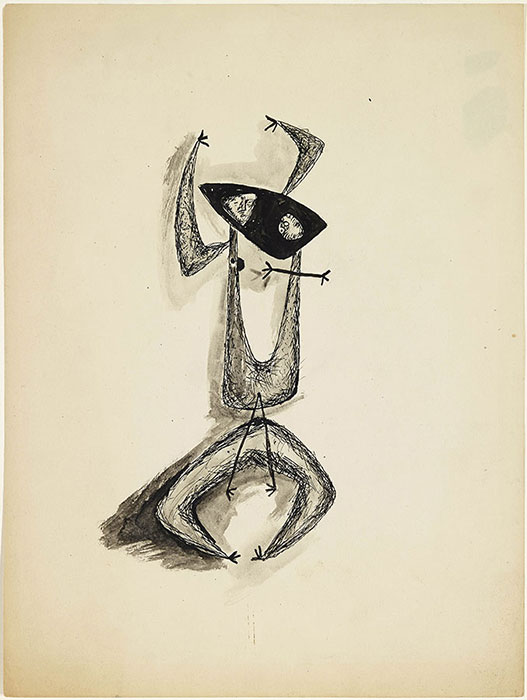 <strong>Sans titre</strong><BR>1950<BR>Plume et encre, lavis d'encre<BR>30,4 x 22,7 cm<BR>Photo : Musée des beaux-arts de Montréal : Christine Guest<BR><br><br>© Succession Charles Daudelin /COVA-DAAV