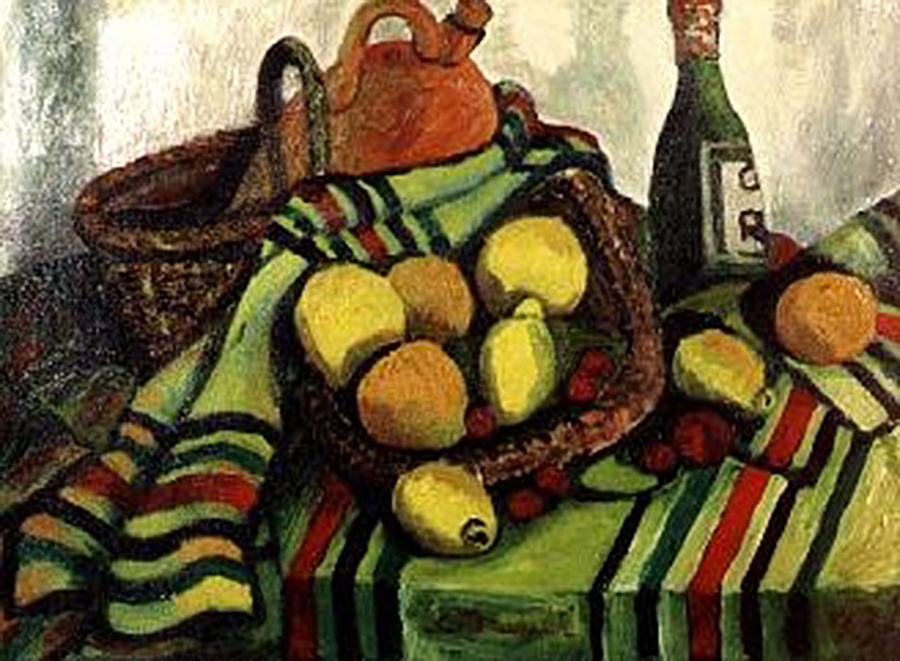 <strong>Nature morte</strong><BR>1943<BR>Huile sur toile<BR>56 x 76 cm<BR>Photo : Musée du Bas-Saint-Laurent<BR><br><br>© Succession Charles Daudelin /SODRAC