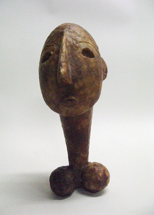<strong>Joujou, tête de marionnette</strong><BR>1949<BR>Plâtre et cire<BR>30,5 x 11,5 x 14,3 cm<BR>Photo : Musée des maîtres et artisans du Québec<BR><br><br>© Succession Charles Daudelin /COVA-DAAV