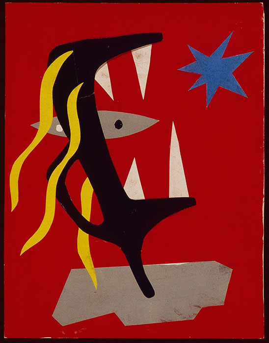 <strong>Sans titre</strong><BR>1947<BR>Gouache et collage sur papier<BR>27,9 x 21,6 cm<BR>Photo : Musée des maîtres et artisans du Québec<BR><br><br>© Succession Charles Daudelin /COVA-DAAV