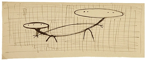 <strong>Étude pour une sculpture</strong><BR>1950<BR>Encre sur papier<BR>12 x 30,5 cm<BR>Photo : Musée national des beaux-arts du Québec : Patrick Altman<BR><br><br>© Succession Charles Daudelin /COVA-DAAV