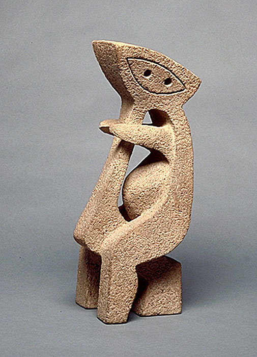 <strong>La Baudabèze</strong><BR>1946<BR>Terre cuite<BR>40,3 x 18,2 x 13,5 cm<BR>Photo : Musée national des beaux-arts du Québec : Patrick Altman<BR><br><br>© Succession Charles Daudelin /COVA-DAAV