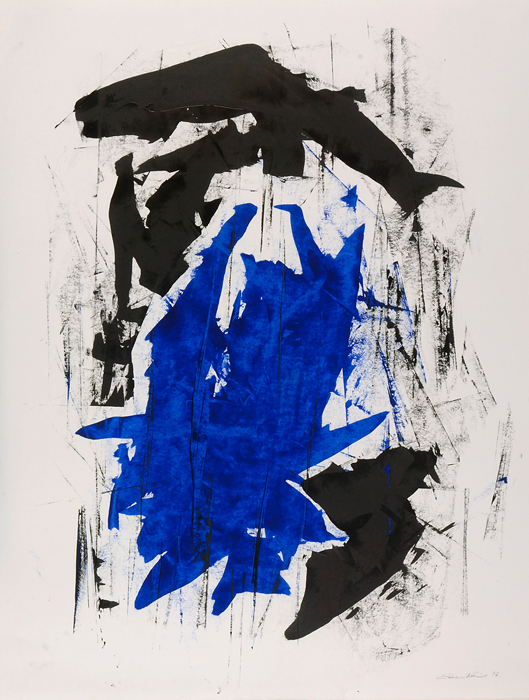 <strong>Les Cormorans</strong><BR>1997<BR>encre sur papier Stonehenge<BR>127 x 97 cm<BR>Photo : Musée national des beaux-arts du Québec : Patrick Altman<BR><br><br>© Succession Charles Daudelin /COVA-DAAV