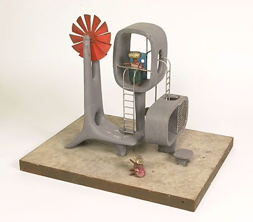 <strong>Maquette sculptures-jeux, Habitations Jeanne-Mance</strong><BR>1959<BR>Aluminium, bois, polystyrène, plastique<BR>42 x 51 x 40,5 cm<BR>Photo : Musée national des beaux-arts du Québec : Patrick Altman<BR><br><br>© Succession Charles Daudelin /COVA-DAAV