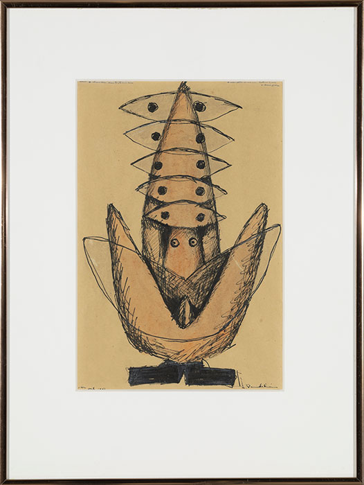 <strong>Sans titre</strong><BR>1946<BR>Encre et aquarelle sur papier<BR>28,1 x 21,9 cm<BR>Photo : Musée national des beaux-arts du Québec : Denis Legendre<BR><br><br>© Succession Charles Daudelin /COVA-DAAV